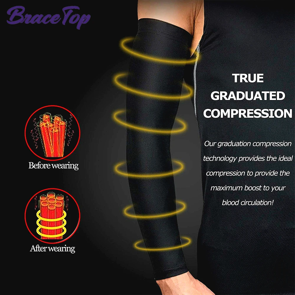Cooling Arm Sleeves Sun Protection Arm Sleeves Arm Sleeves 1PC Breathable Sunscreen Arm Warmers Basketball Cycling Fishing Mountaineering Running Arm Sleeve Extended Elbow Pad Wrist Guard