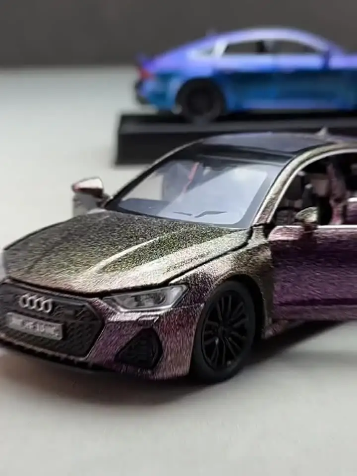1:18 AUDI RS7 Sportback Versione Chiave Modello In Lega Auto Giocattolo Fonde Sotto Pressione Colata Di Metallo Suono E Luce Auto Giocattoli Per Bambini Veicolo - Foto 12