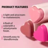 Peach Pink Creamy Blush Balm - 3 In 1 Multi-Use Waterproof Moisturizing Eyeshadow Lip & Cheek Tint, Princess Peach Heart Makeup 4