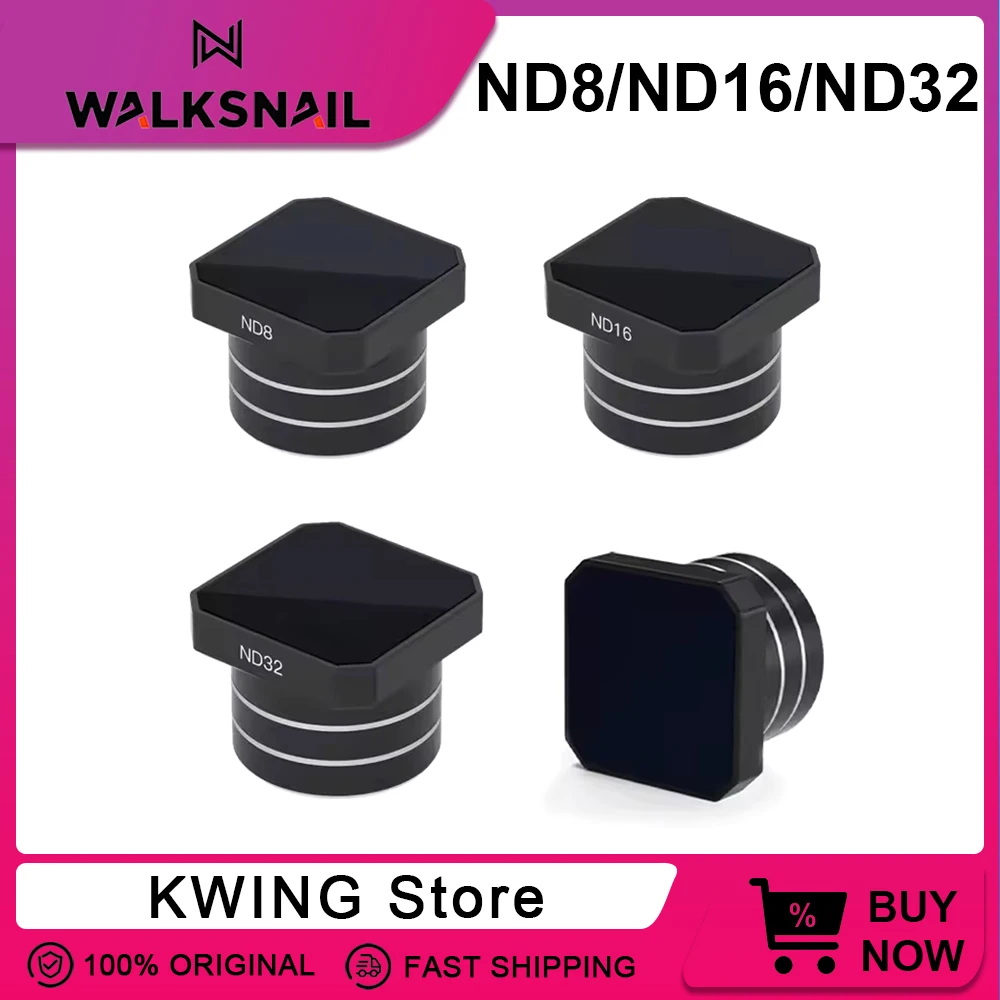 Filtre Walksnail ND8/ND16/ND32 pour Moonlight Kit FPV, avec revêtement anti-reflet et monture en métal.