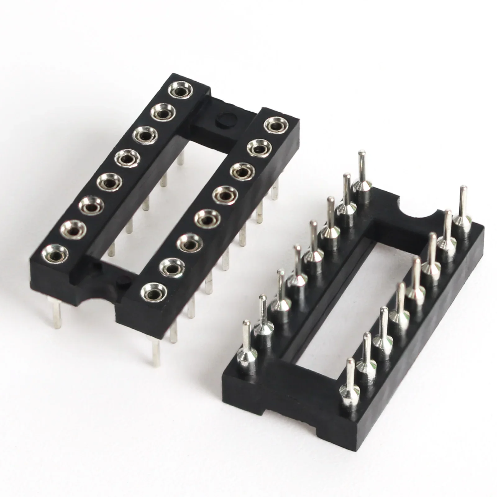 10PCS Circular IC Socket Set - 2.54mm Pin Connector Assortment