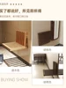Wall-mounted shoe changing stool, bathroom folding seat, kitchen invisible solid wood stool, entrance door shoe changing chair 4