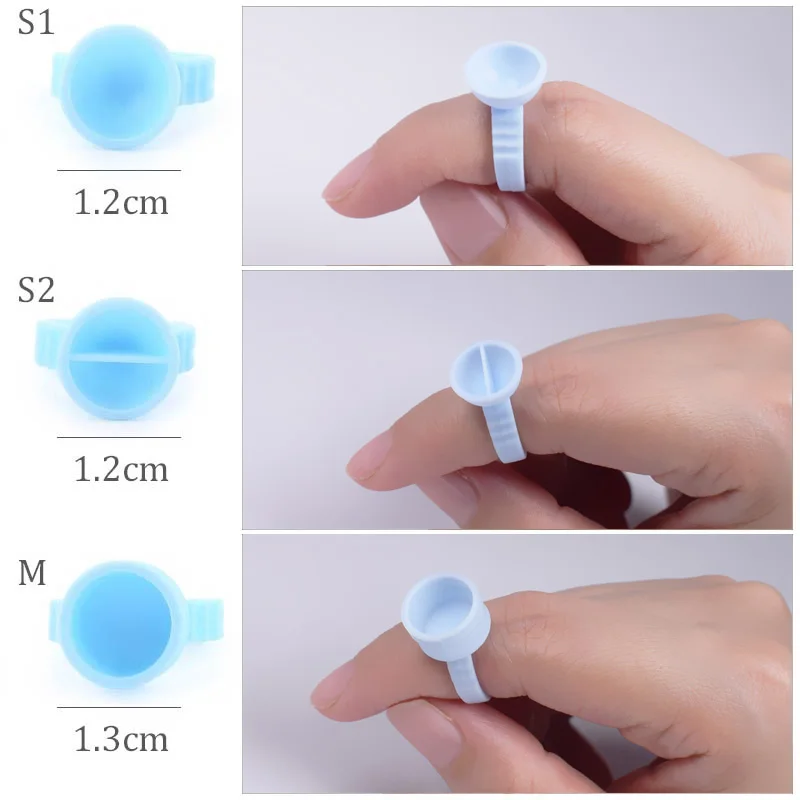 Wholesale 100Pcs Disposable Eyelash Extension Glue Rings,Eyelash Extension Glue Holder Holder glue container Tattoo Pigment