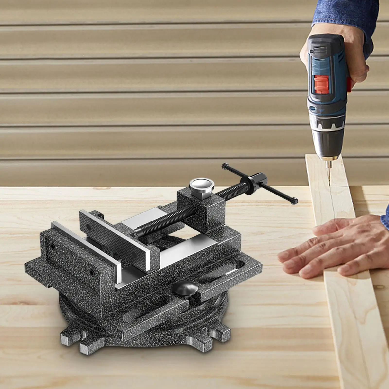 Drill Press Vise with Swivel Base Heavy Duty Vice Clips Bench Clamp Vise for Workshop Home Milling Machine Factory DIY Project 2