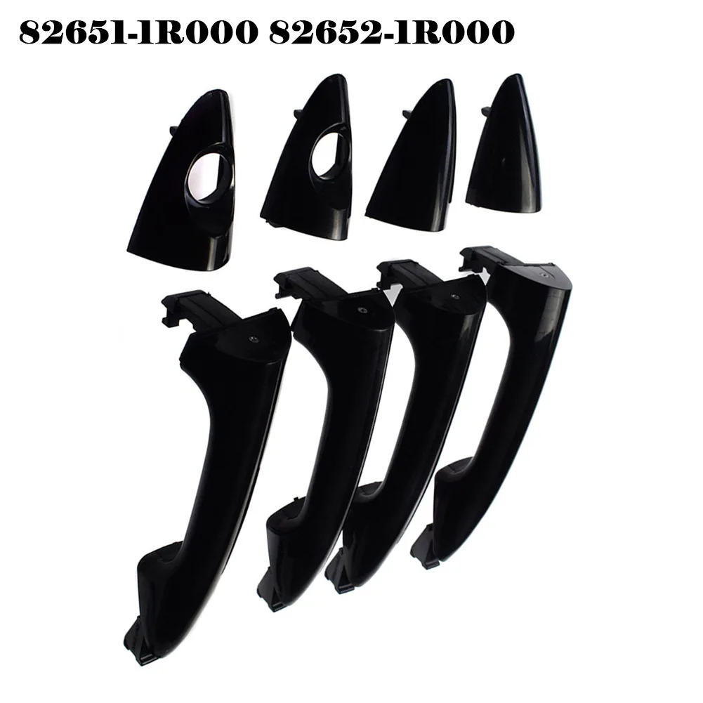 

Черные пластиковые наружные дверные ручки для Hyundai Accent 2012-2016 #82651-1R000/ 82661-1R000, прямая замена «Plug-and-play», 4 шт.