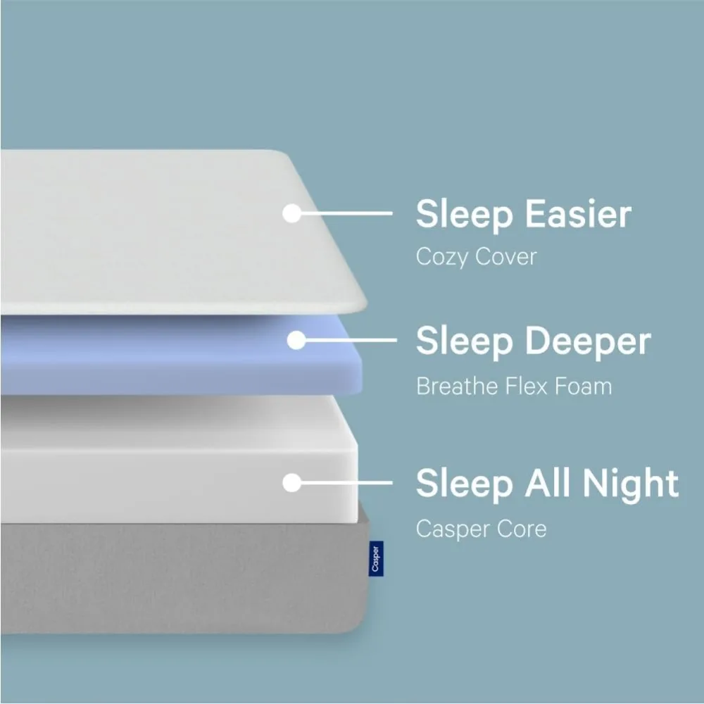een Medium Firm Mattress-Memory Foam AirScapeTM Cooling + Support-100-Night Trial CertiPUR-US Mattress, Grey
