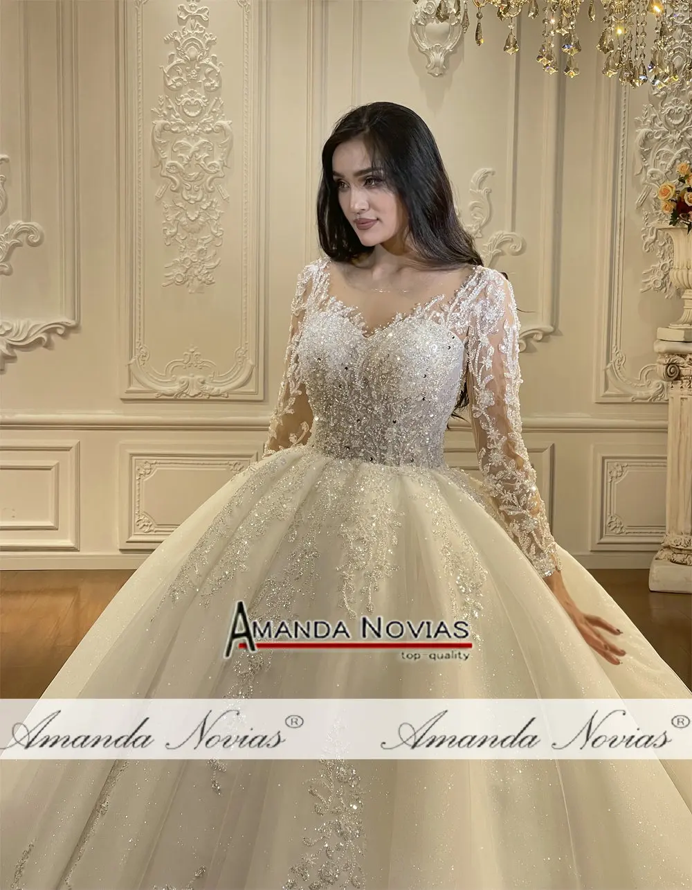 Customized Hot Sale Real Sample Bridal Dresses NS4548 4
