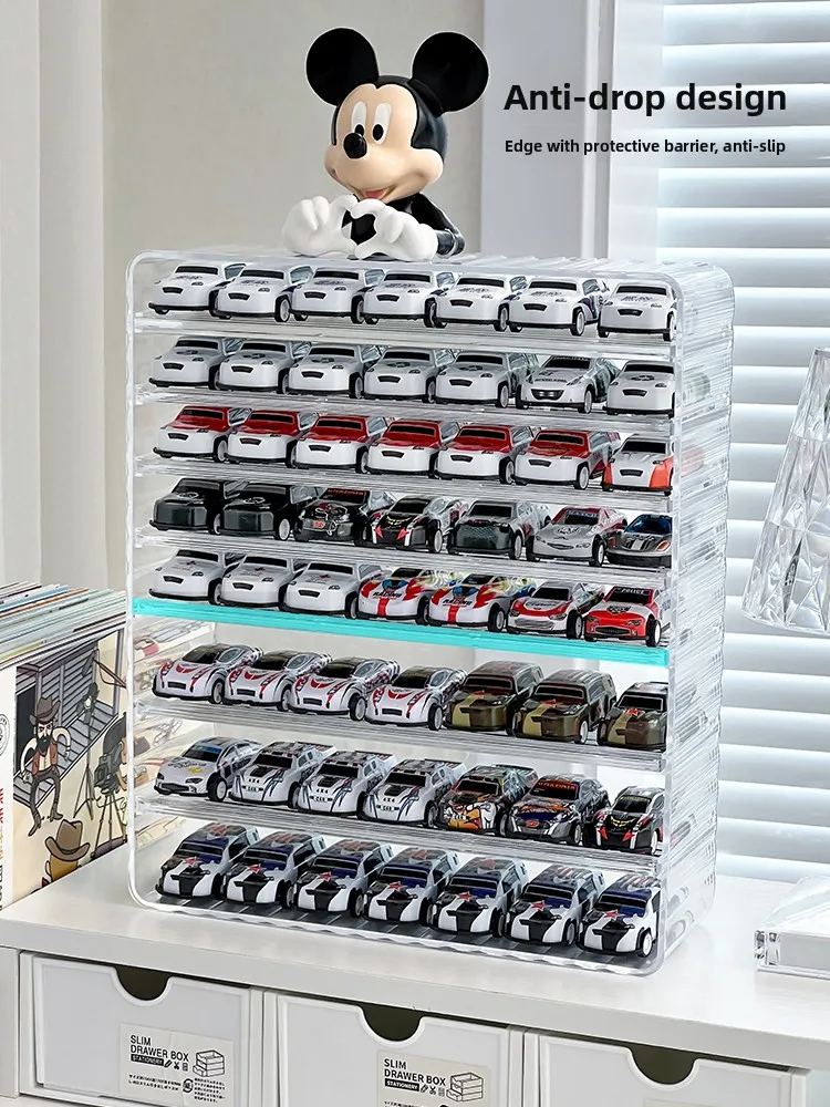 Transparent Acrylic Storage Box for Alloy Model Car Display Stand Creative Rectangular Desktop Organizer Universal Toy Storage