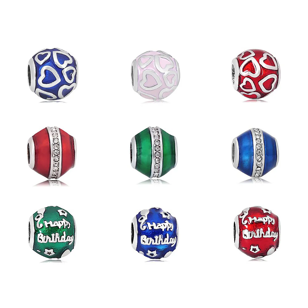 2pcs 2022 New Trend Stainless Steel Round Ball Heart Letter Charm Beads