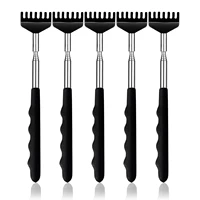 Grattoir à dos télescopique, manche extensible, outil de massage portable en acier inoxydable pour hommes et femmes, masseur de dos télescopique 1