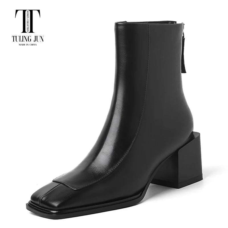 

TULING JUN 2023 New Autumn And Winter Women's Boots Square Toe High Heel Fashion Comfort Exquisite Nobility Shoes For Women L