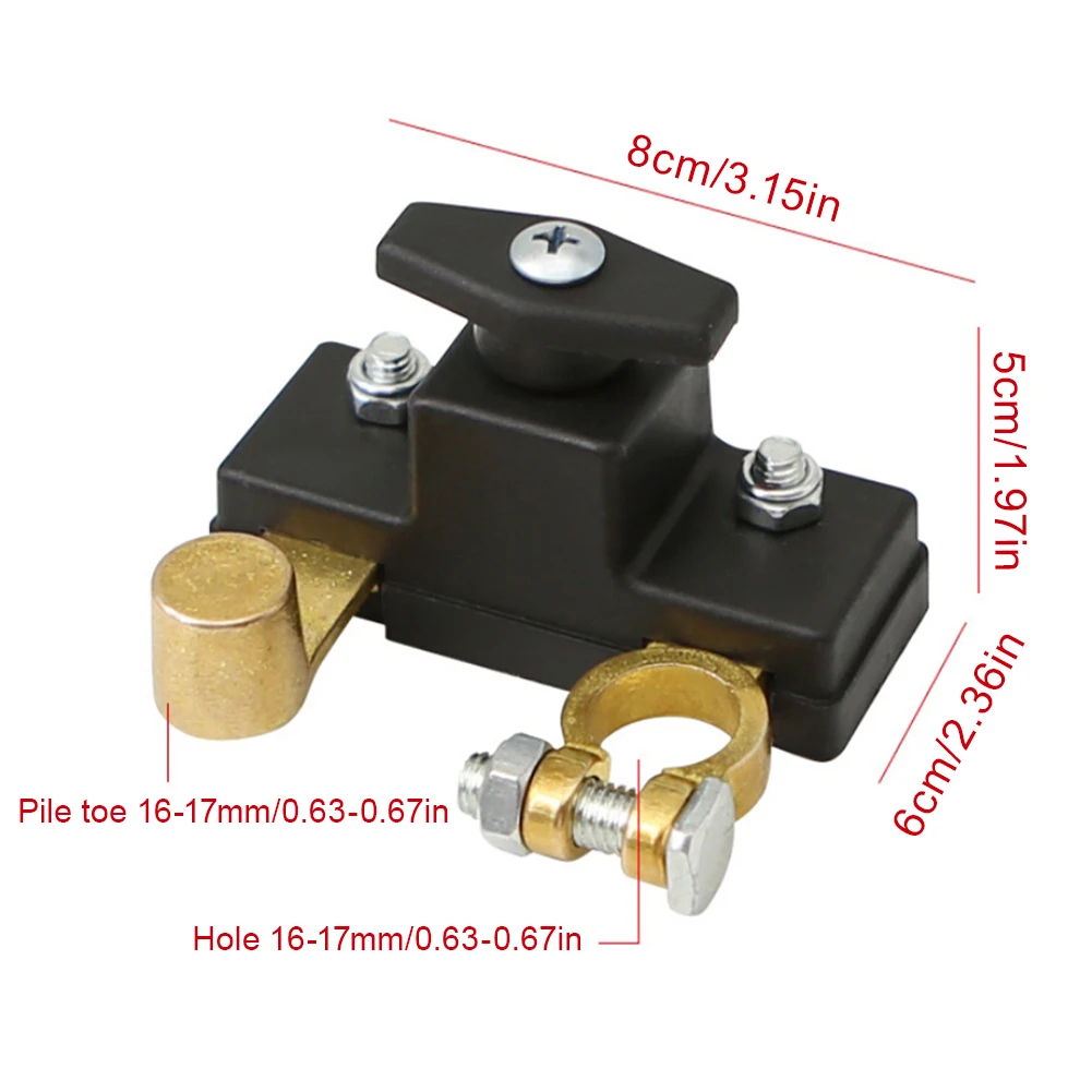 Engine Kill Switch Car Battery Disconnect Isolator Cut Off Switch 12V 24V Universal Battery Terminal Anti-leakage Switch Power Cutoff