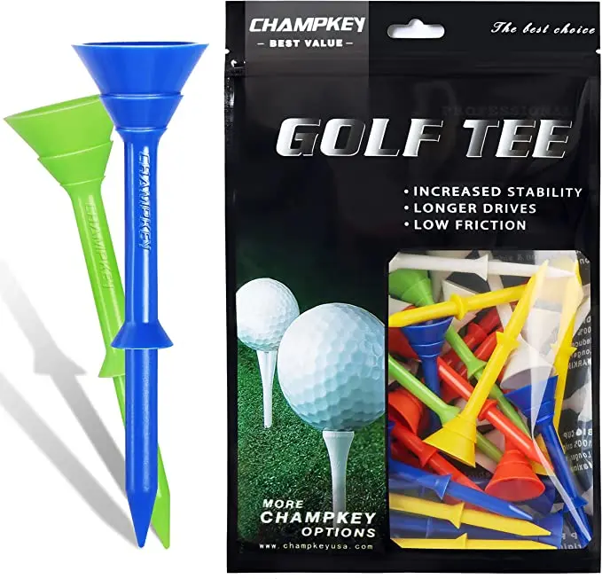 CHAMPKEYPremiumGolfTeesExcellenPackof50TeesStepDownGolfTees