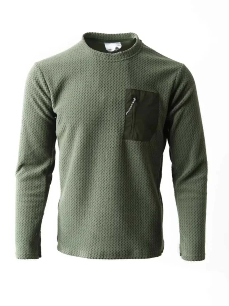 Outdoor High-End Men's Long Sleeve round Sweatshirt Couple Commuting Spor Sle DongjiU Home Casual Youthful XT36