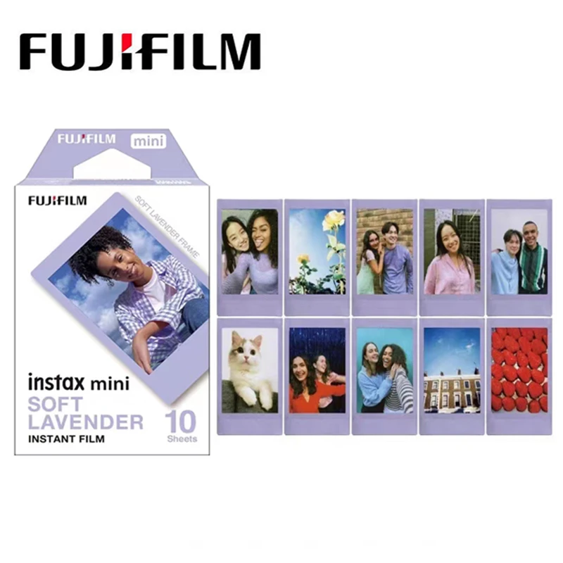 Fujifilm Purple Lavanda Film Photo Paper Per Mini 11/12/90/40/9/8/Link2 Stampante Per Fuji Mini Camera Instax Mini Film Paper