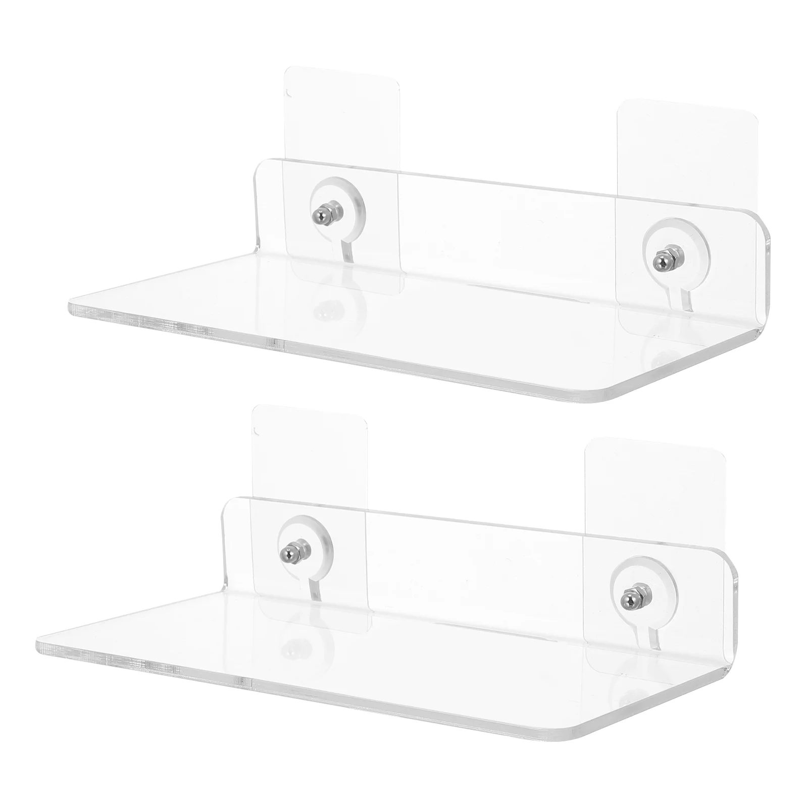 

2 Pcs Shelf Storage Shelves Mounted Rack Bathroom Acrylic Wall-mounted Shelves