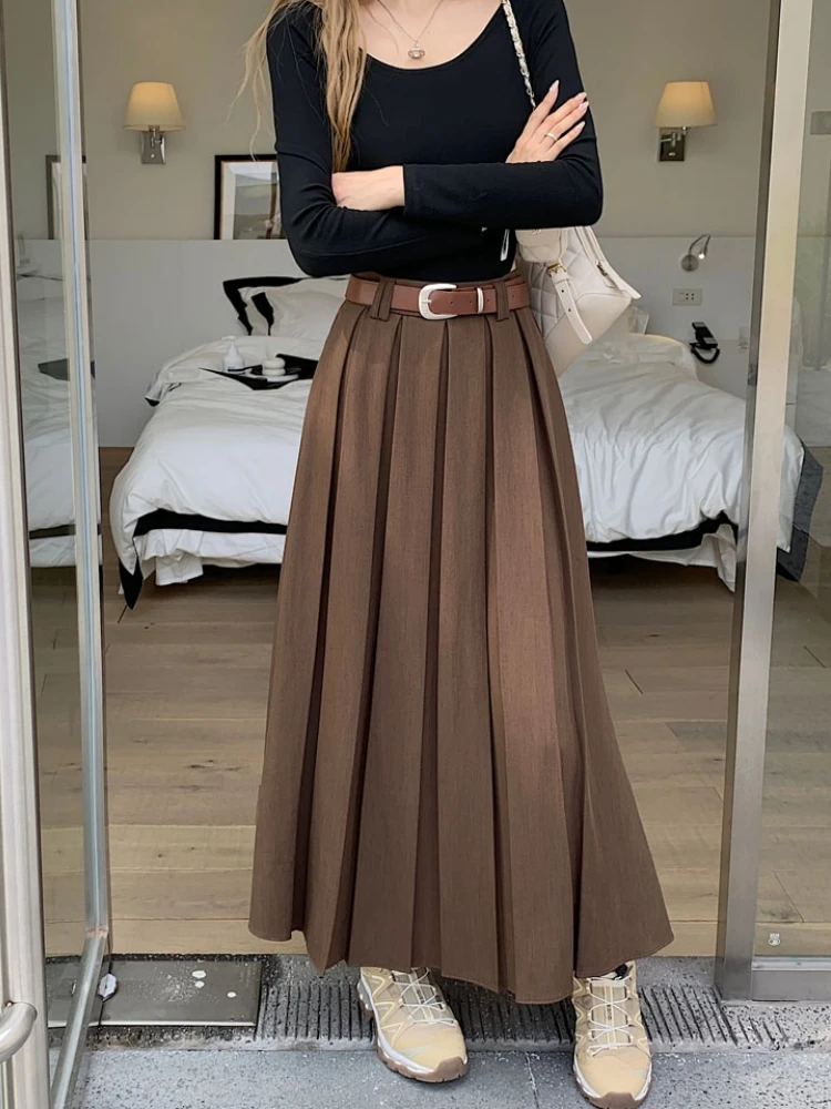 Qiukichonson Long Skirts Womens Maxi Skirt 2023 Autumn