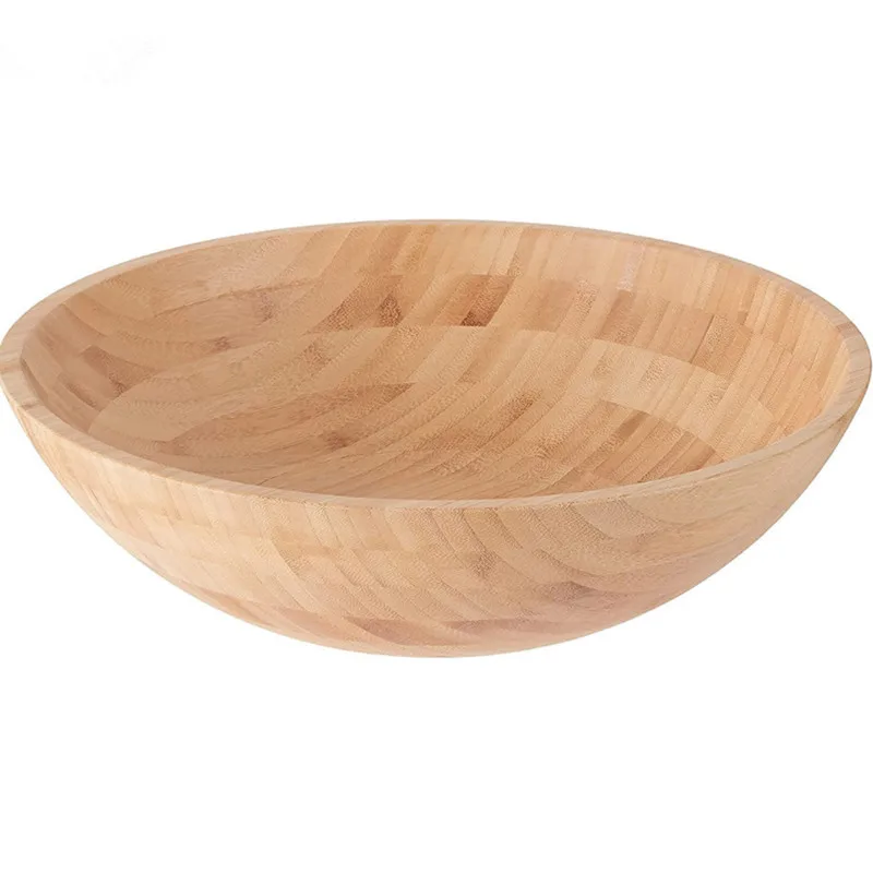 Round Bamboo Salad Bowl 26X8CM