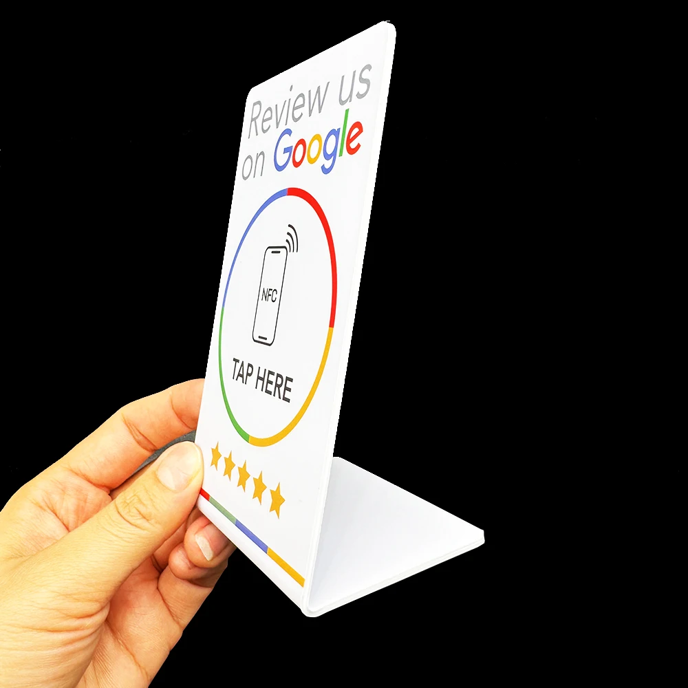 Google Reviews NFC Stand NFC Mobile Phone Tap URL Writing Social Business Review Cards 6