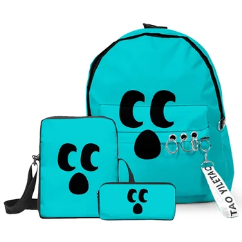 3 Pcs/set Diamond Craftee Face Tie Dye Backpack School Backpack Laptop Backpack Boys Girls School Bag Travel Bag Shoulder Bag 1