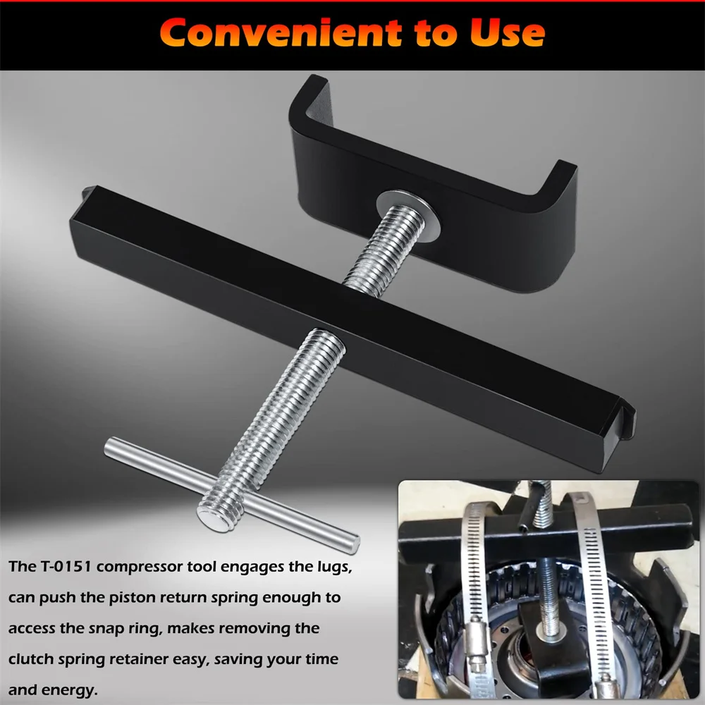 ANX T-0151 Rear Clutch Spring Compressor Transmission Tool for GM 250 250C 350 350C 700R4 4L60 4L60-E 4L65E 4L70 4L70E 4T80-E