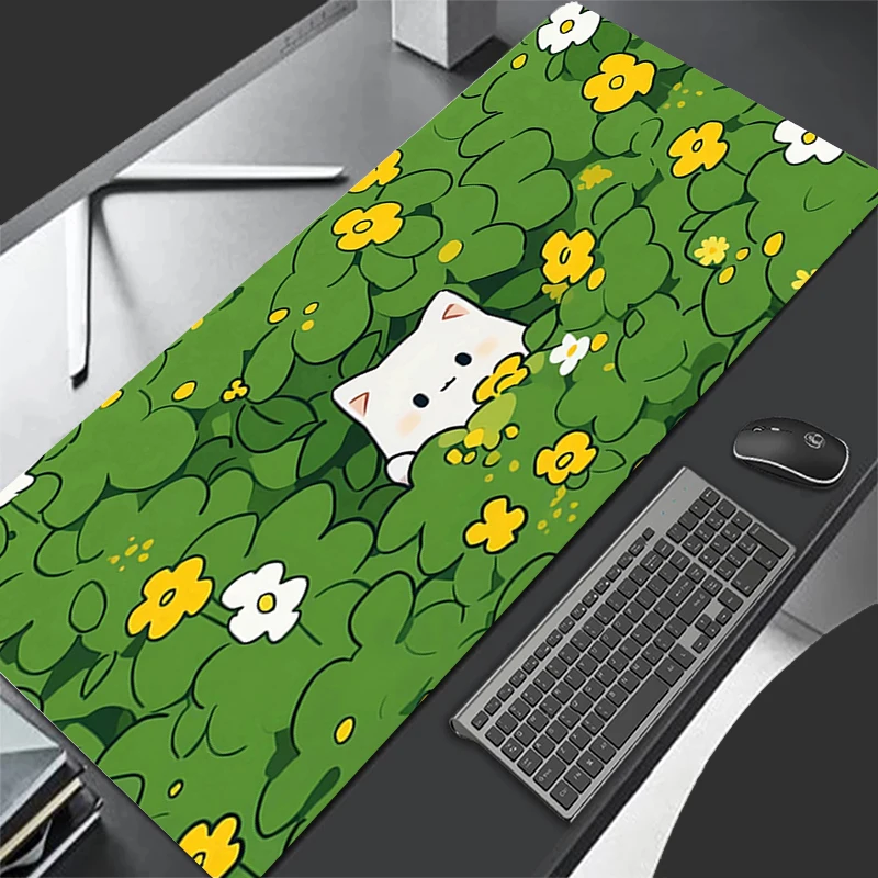 New Mouse Pad Larger XXL 900x400 Speed Mini Pc Computer Keyboard Pads Flower Cat Desk Mat Gaming Accessories Home Mousepad 3