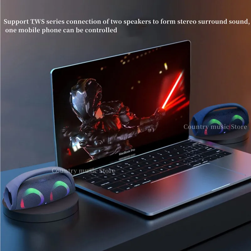 Portable 100W Bluetooth Speaker RGB Colorful Light Wireless Subwoofer 360 Stereo Surround TWS FM Boombox bluetooth speaker