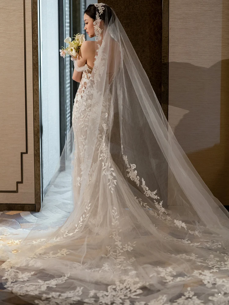 White Ivory Long Cathedral Length Bridal Veils Appliques Stock Wedding  Veils Wedding Accessoires De Mariage Boda Voile De Mariée - AliExpress White Ivory Long Cathedral Length Bridal Veils Appliques Stock Wedding Veils  Wedding Accessoires De Mariage Boda Voile De Mariée - AliExpress