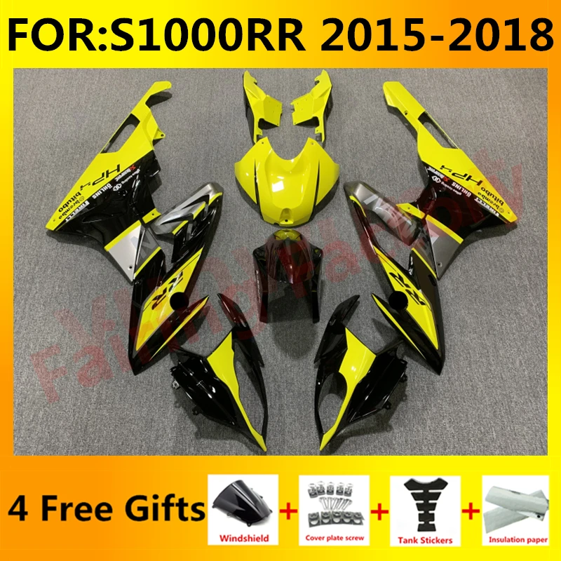 

NEW ABS Motorcycle full fairings kit fit For S1000RR S 1000 RR S1000 RR 2015 2016 2017 2018 bodywork Fairing kits yellow black