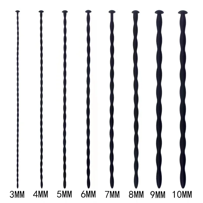 7 sizes Silicone Urethral Catheter Dilator Horse Eye Stimulation Adult Sex Toys for Men Gay Sounding Penis Plug Insert Catheter