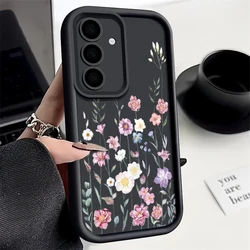 Charming Floral TPU Phone Case - Samsung A16 (A711 Black)
