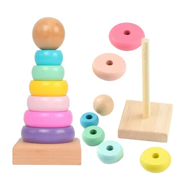 Wooden Macaroon Tower Puzzle 1