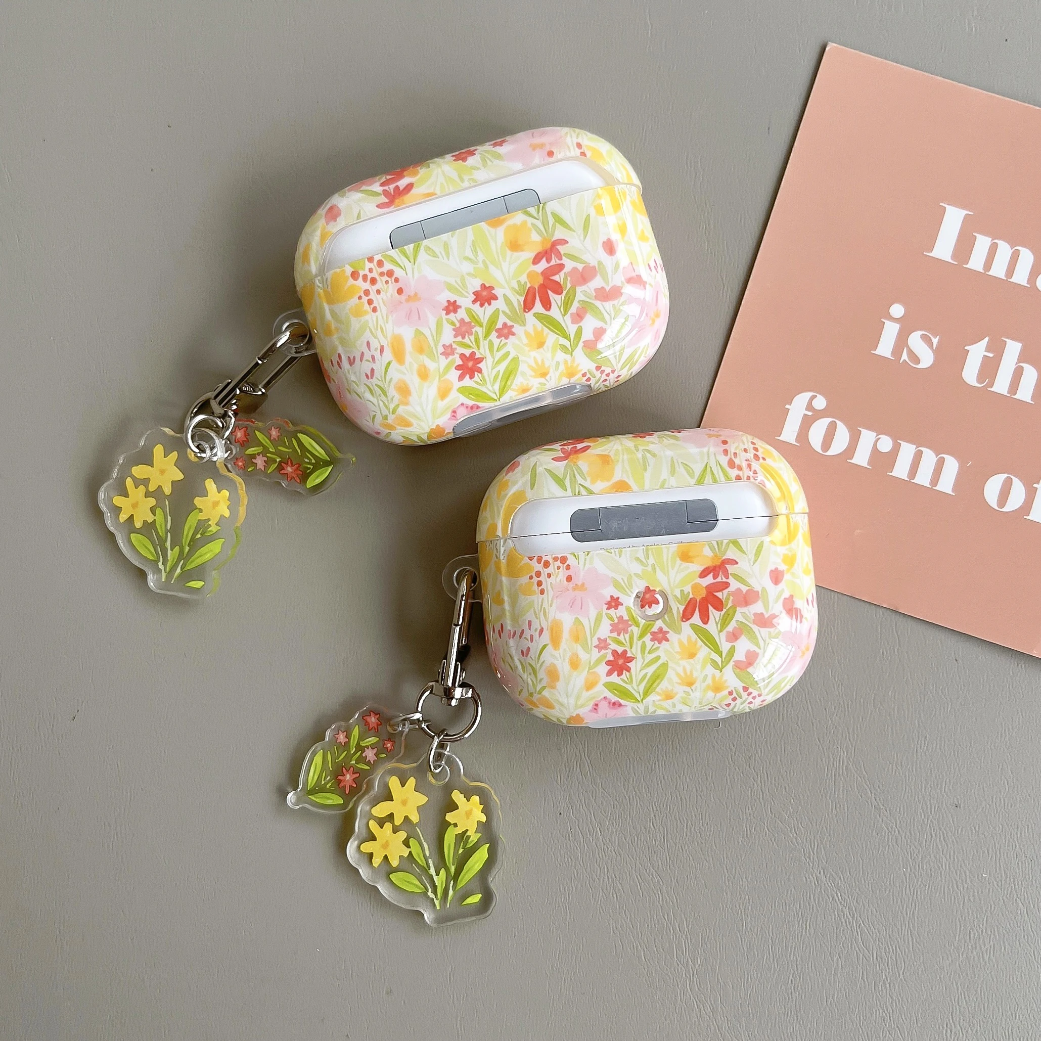 Glam Floral Pattern TPU AirPods Case