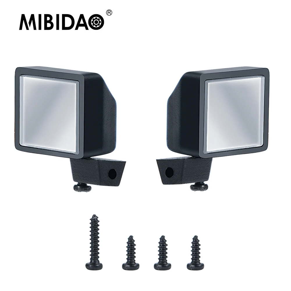 

MIBIDAO Simulation Rearview Mirror for Axial SCX24 AXI00002 AXI00005 Jeep Wrangler Gladiator 1/24 RC Crawler Car Model Parts