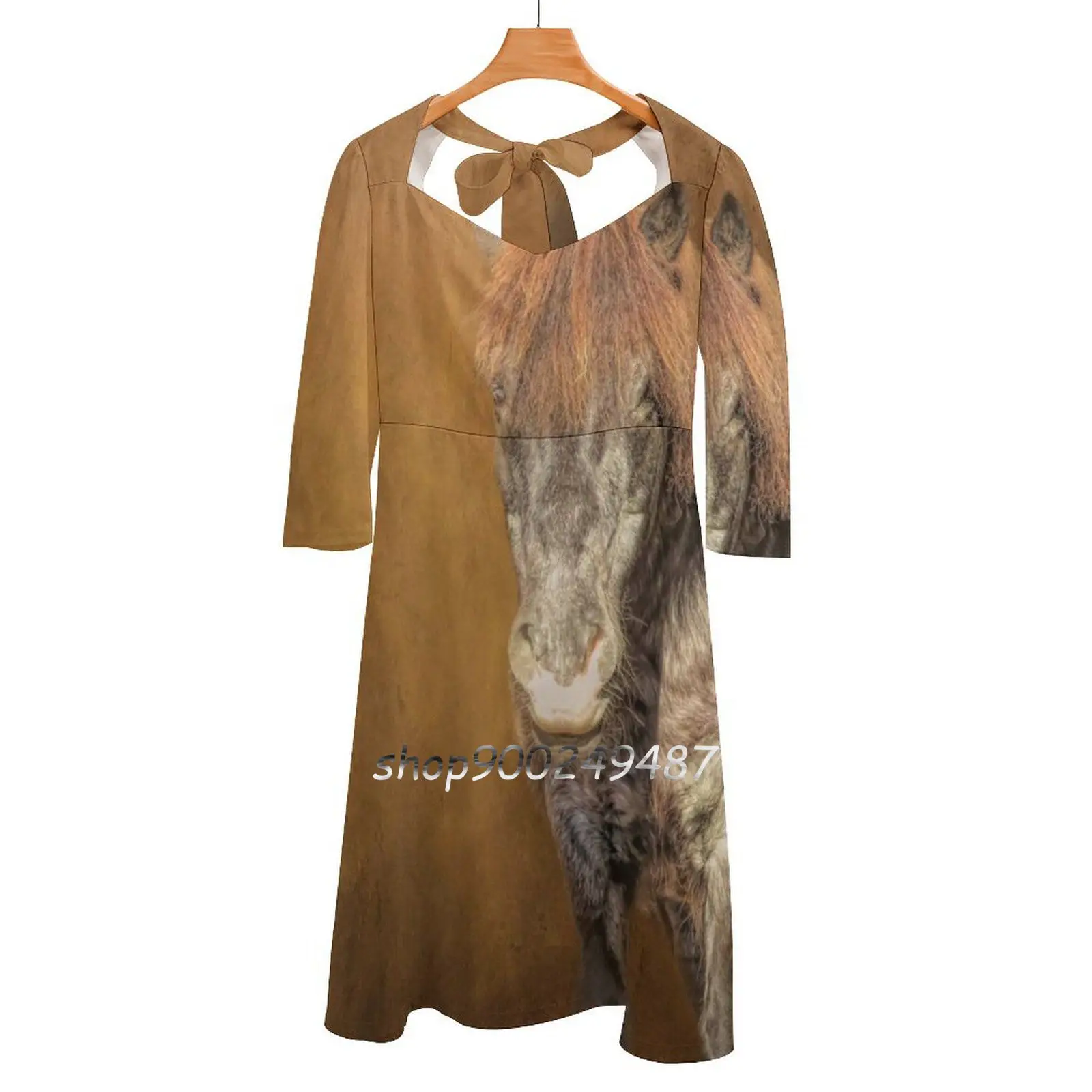 Shetland Pony Sweetheart Knot Abito Svasato Fashion Design Abito Ampio Di Grandi Dimensioni Shetland Pony Shetland Pony Pony Pony