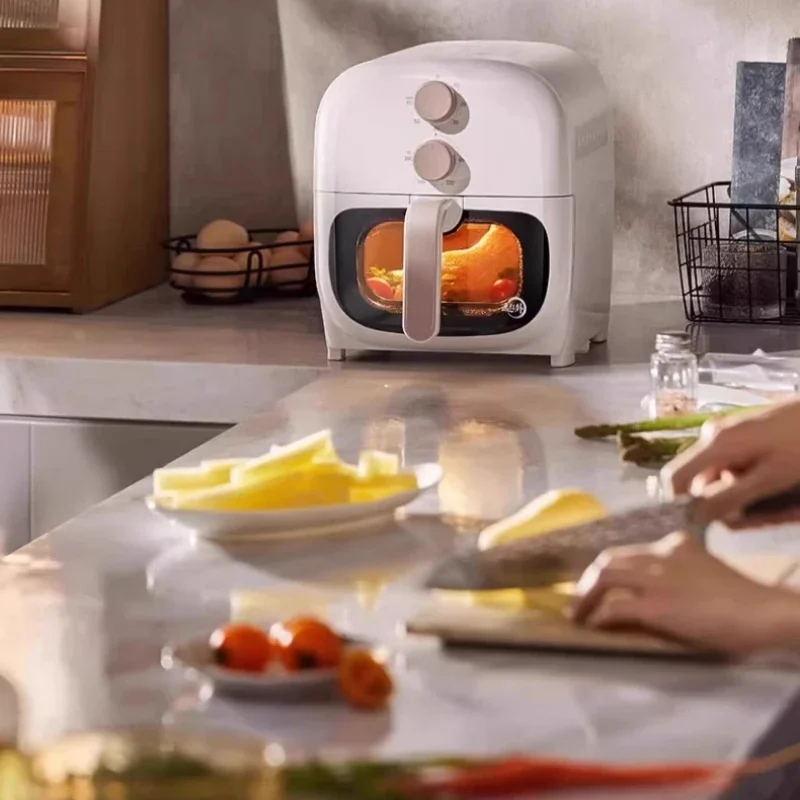 Home Air Fryer, Visible No-Flip Smart Electric Fryer, Large Capacity Oven All-in-One Cooker, High Temperature Frying Bakeware