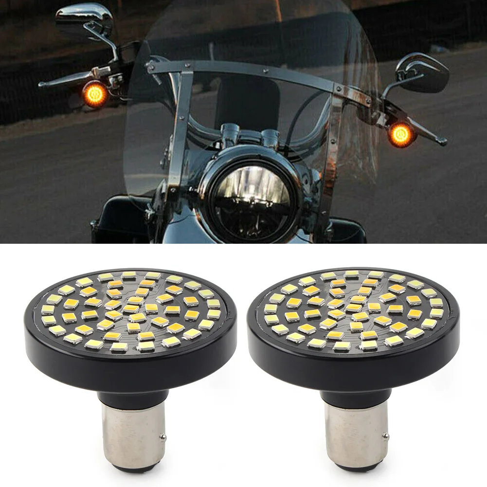 2 Pezzi Switchback Moto 1157 48-Smd Led Drl Indicatori Di Direzione Per Harley Softail Dyna Sportster Street Road Glide 2013-Up
