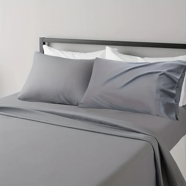 Ensemble de draps respirants et rafraîchissants, drap de lit de luxe pour hôtel, Extra doux, facile à installer, ensemble 3/4 pièces 3