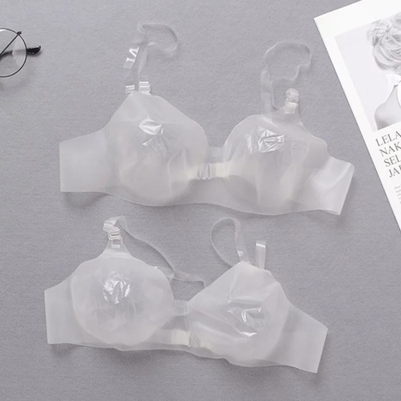 Sexy Women 3/4 Cup Invisible Bras Transparent Clear Bra See