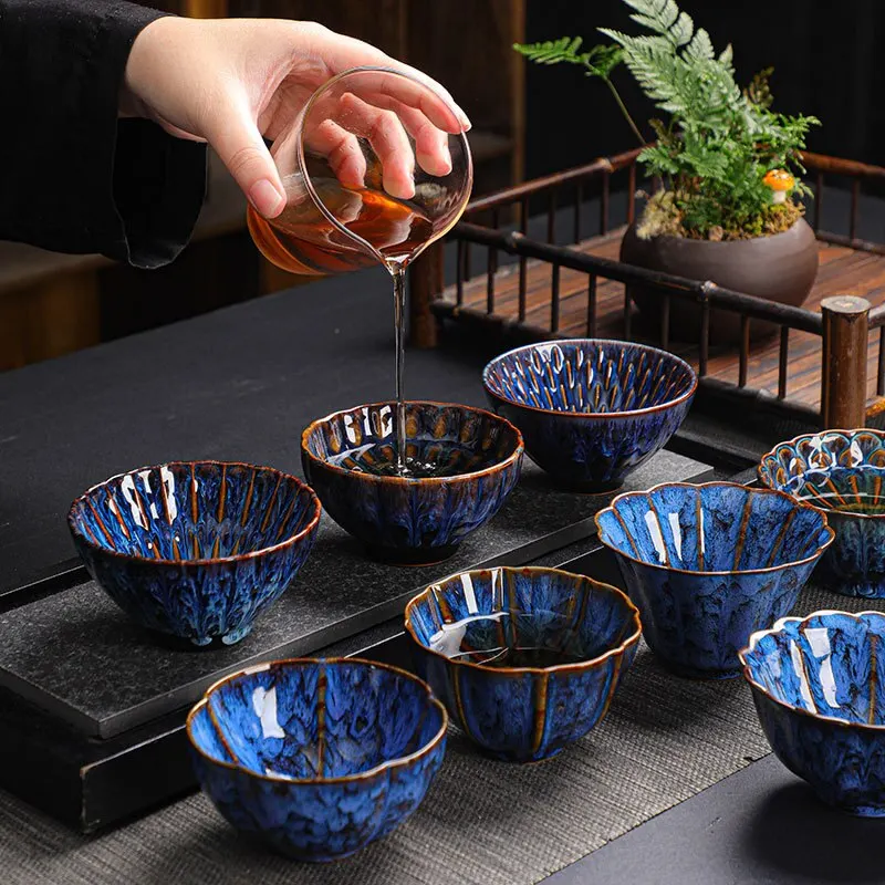 Kiln Transformation Tianmu Jianzhan Ceramic Master Tea Cup Single Kung Fu Set Bowl Tasting Alien Cu 1PCS tea cup