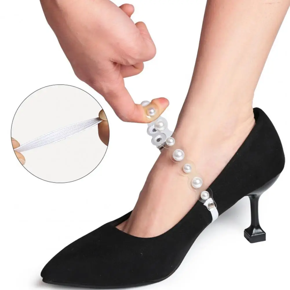 

1 Pair Lazy Shoelaces Wear Resistant Easy to Use Anti Falling Shoe Accessories High Heel Straps Shoe Straps