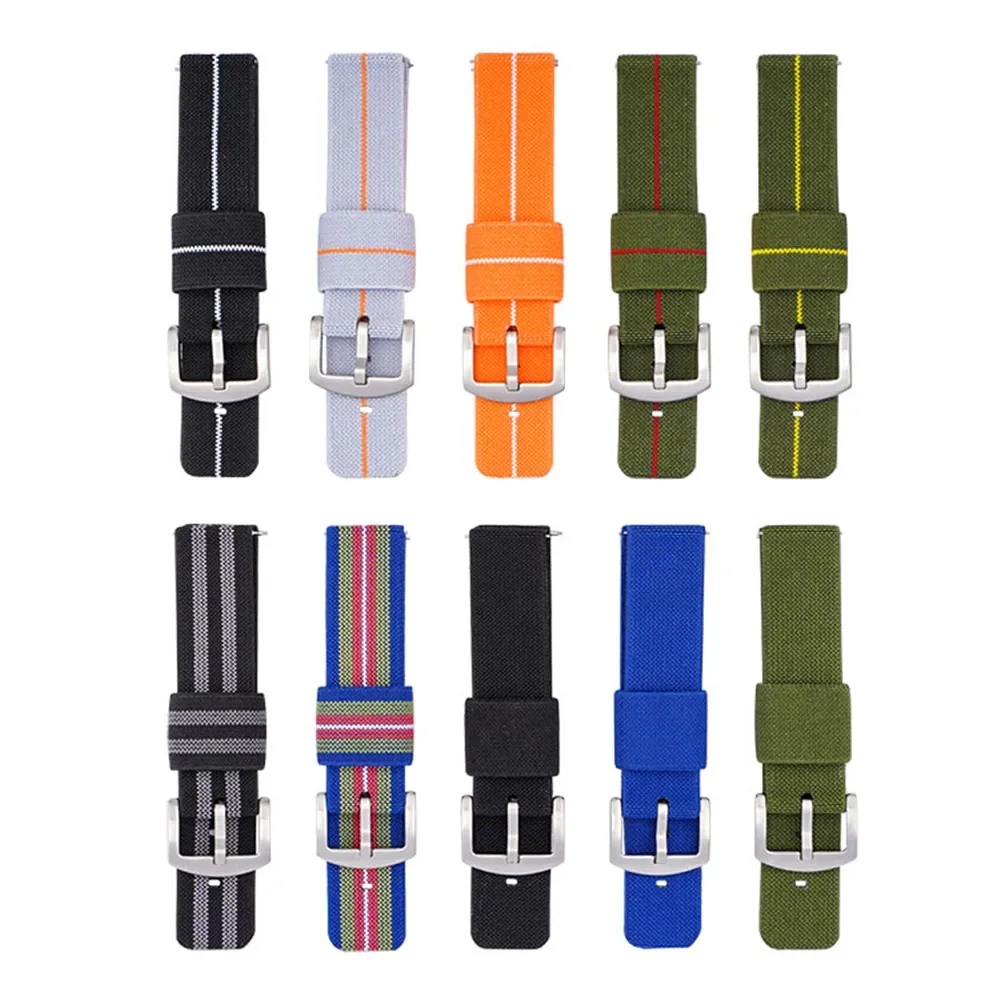 Durable Nylon Military-Style Elastic Watch Band