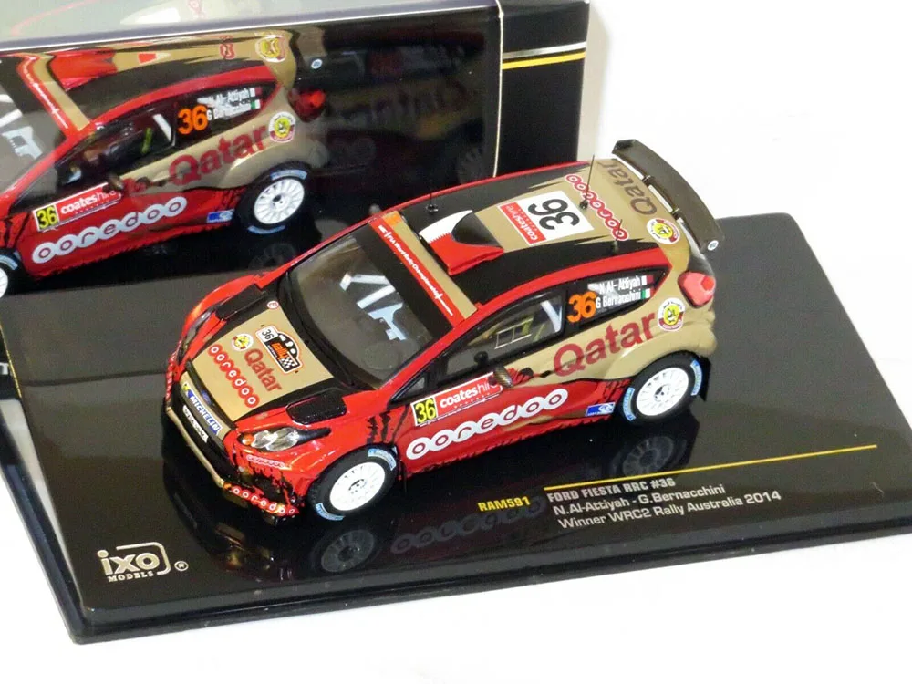 Nuovo Ixo 1:43 Scala Fiesta Rrc Qatar Winner Wrc2 2014 Rally Racing Cars Diecast Model Toys For Collection Gift