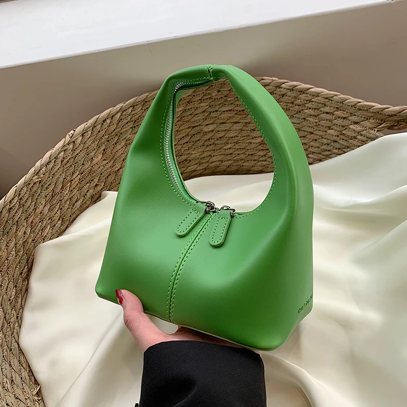 

Fashion Bucket Mini Hand Bag For Women New Summer High-quality PU Leather INS Luxury Brand Green Blue Messenger Bag