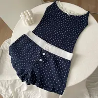 Floral Print Eyelet Camisole Women Lace Trim Bow Sleeveless Slim Tank Tops Summer New Sweet Chic Vintage Vest Crop Top Y2k - Image 4
