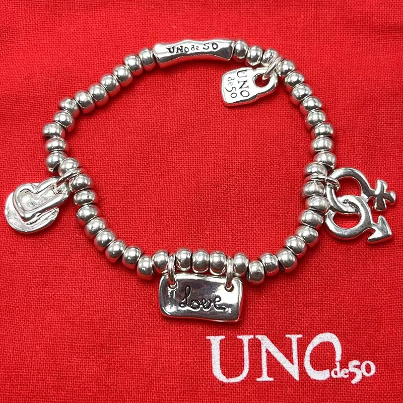 

Новинка 2023 г., популярный в Европе и Америке unode 50, изысканный геометрический креативный браслет, Женская романтическая подарочная сумочка для ювелирных изделий