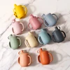 New Mother Kids Baby Silicone Cups With Lid Portable Learning Drinking ​Cup Children's Water Bottle Baby Items Free Shipping 1