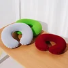Ergonomic C-Shaped Neck Pillow, Polyester Travel  Car Support Cushion U-shaped Travel Inflatable Pillow 1
