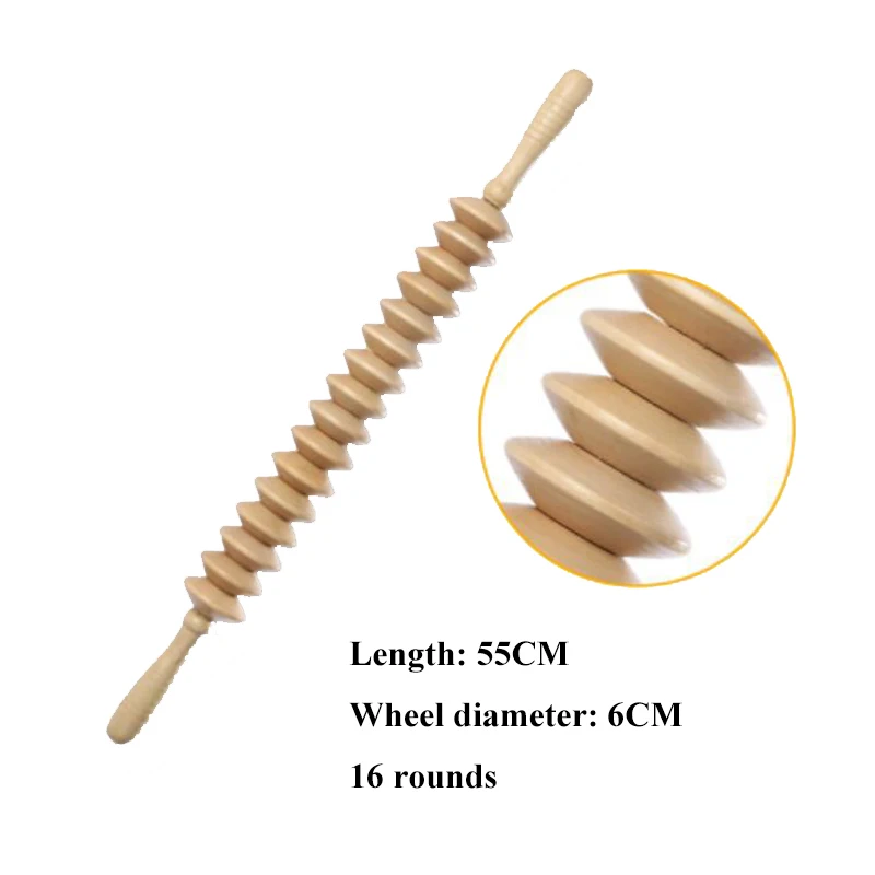 meridian rod body massage roller pounded his waist back massage neck leg wooden massager Full-body massage stick