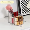 Storage Box Desktop Cosmetics Pen Holder Makeup Storage Bucket Nordic Style Transparent Trapezoidal Cosmetics Storage Rack 6